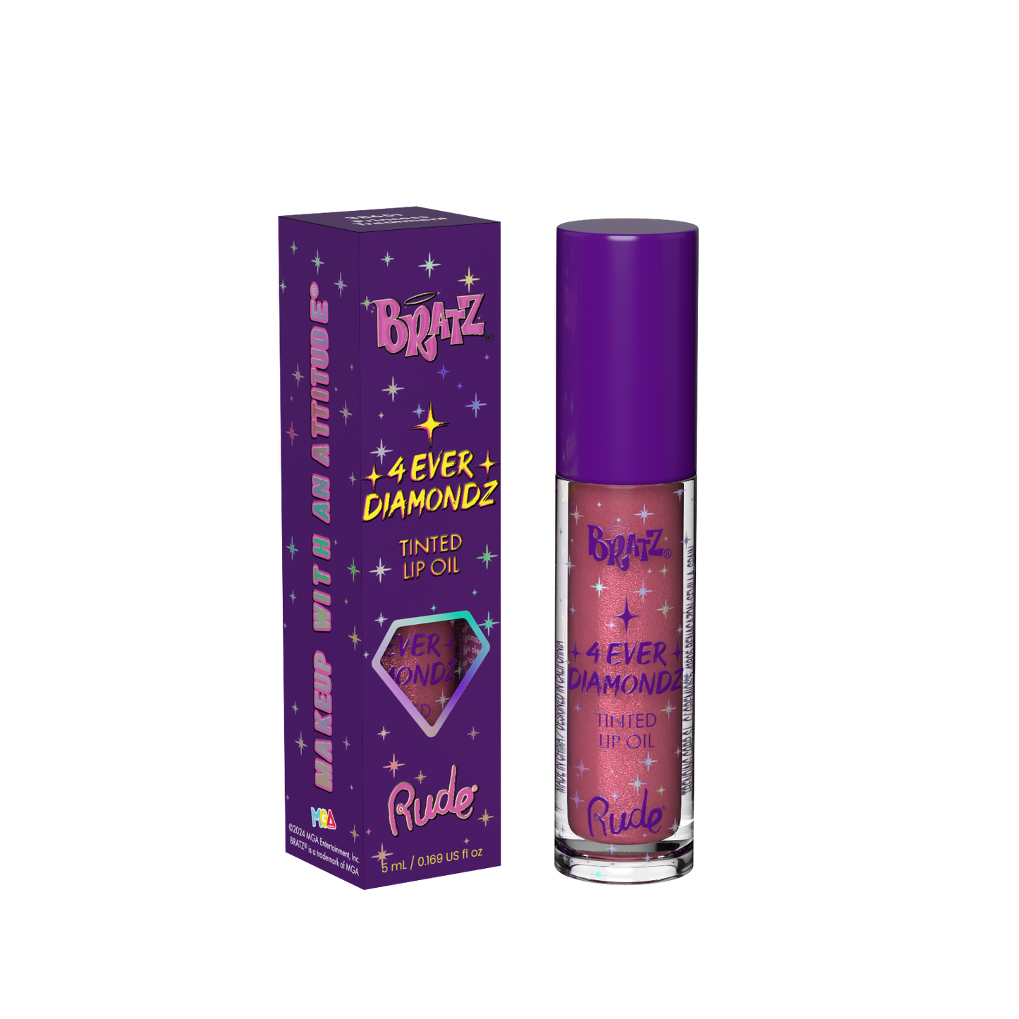 RUDE Bratz 4 Ever Diamondz Tinted Lip Oil