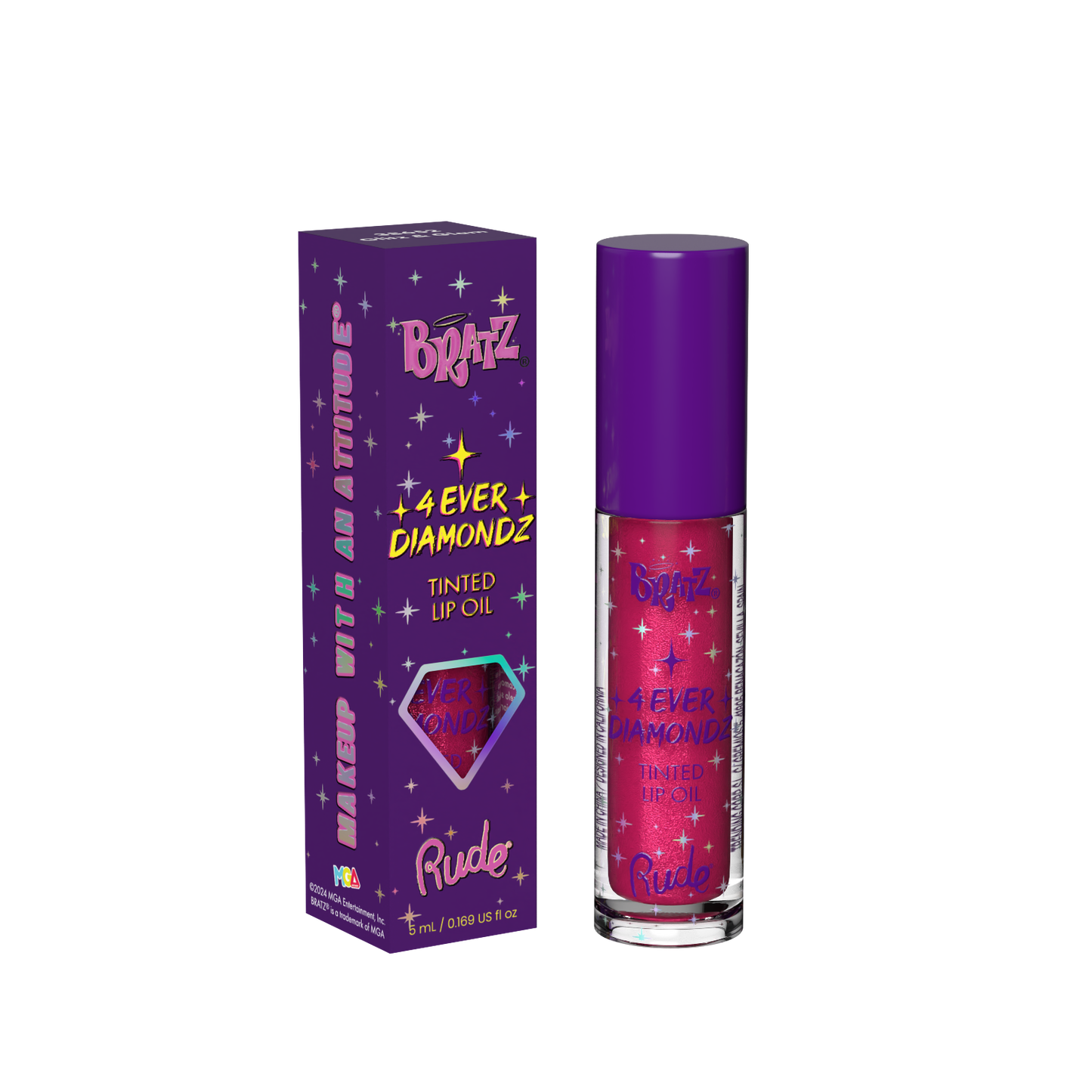 RUDE Bratz 4 Ever Diamondz Tinted Lip Oil