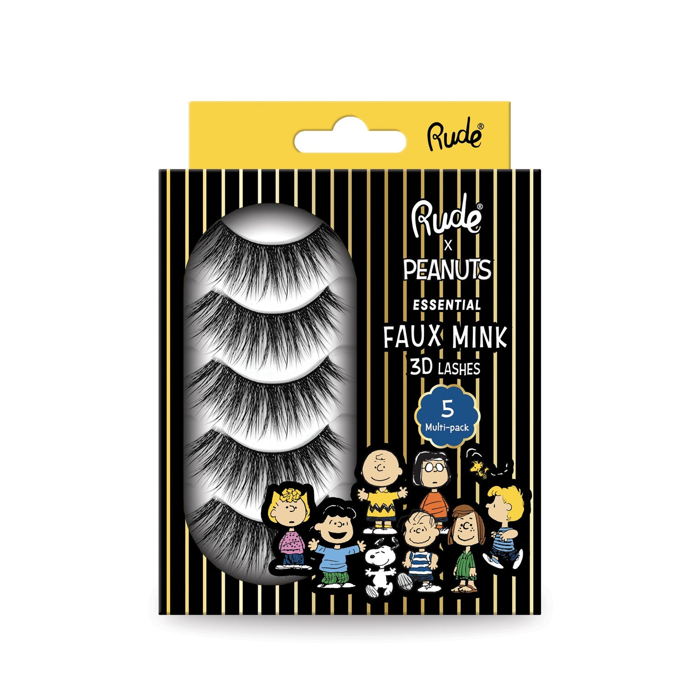 RUDE Peanuts Essential Faux Mink 3D Lashes - 5-pack