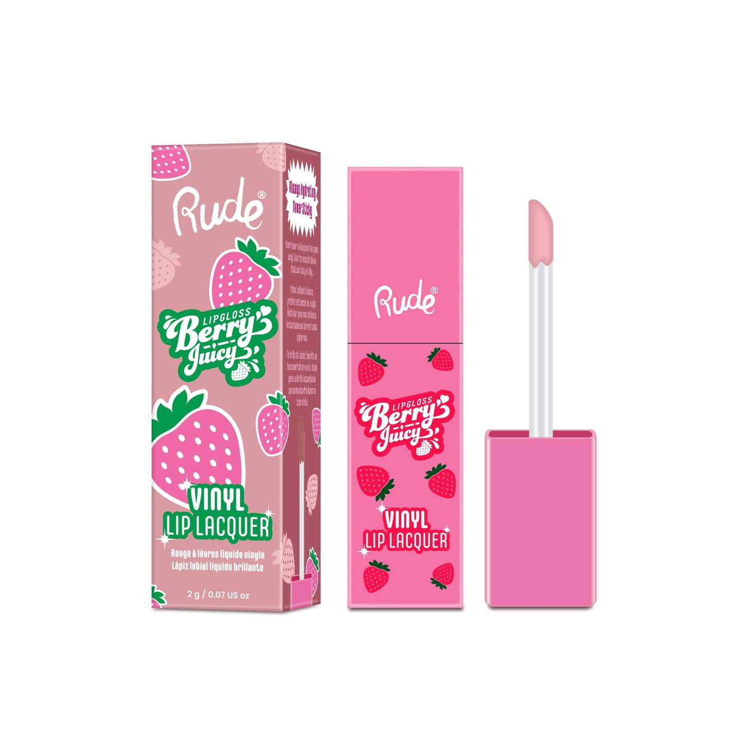 RUDE Berry Juicy Vinyl Lip Lacquer