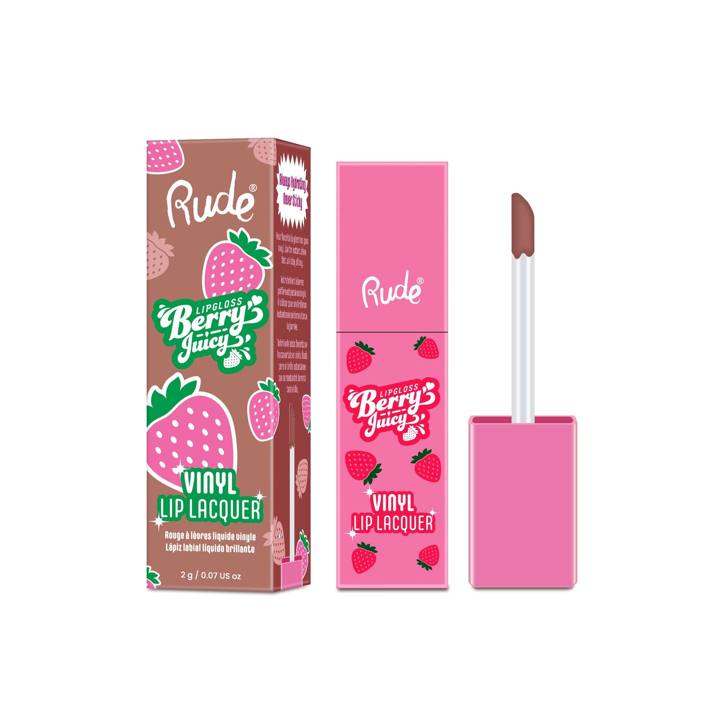 RUDE Berry Juicy Vinyl Lip Lacquer