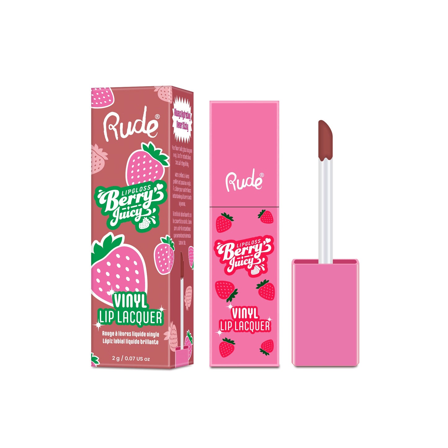 RUDE Berry Juicy Vinyl Lip Lacquer