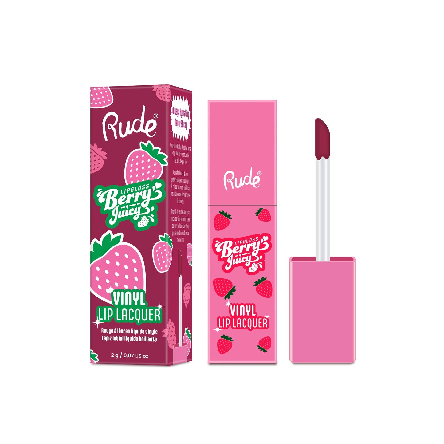 RUDE Berry Juicy Vinyl Lip Lacquer