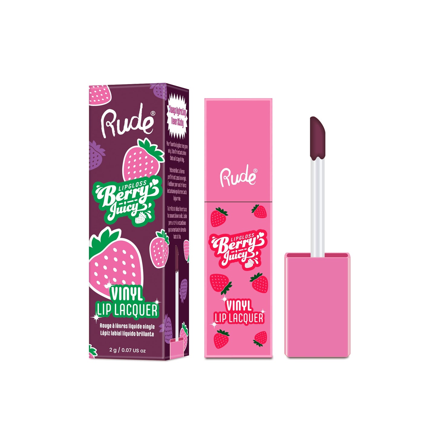 RUDE Berry Juicy Vinyl Lip Lacquer