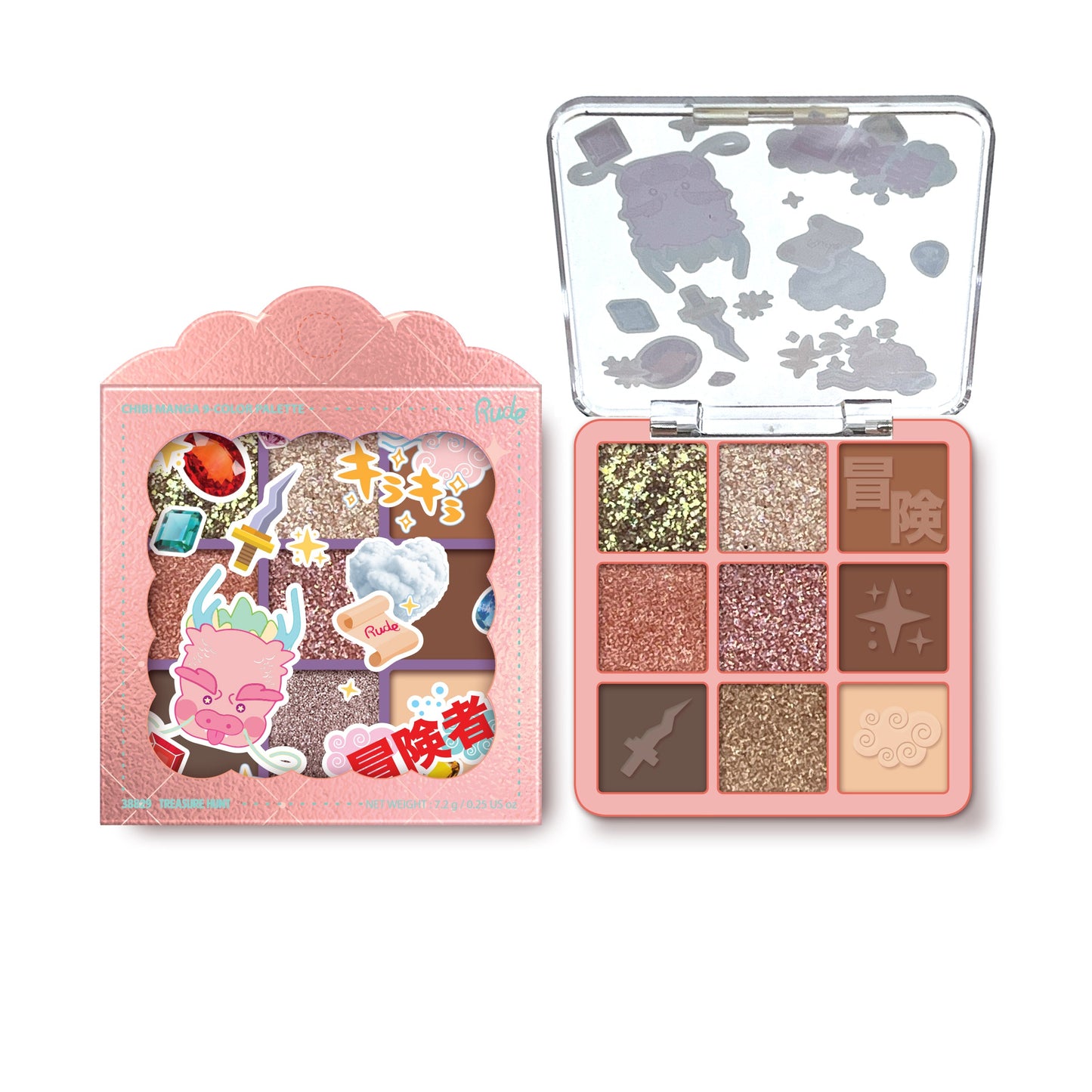 RUDE Chibi Manga 9 Color Eyeshadow Palette