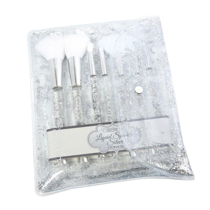 BEAUTY CREATIONS Liquid Sparkle Silver 7 Pc Brush Set