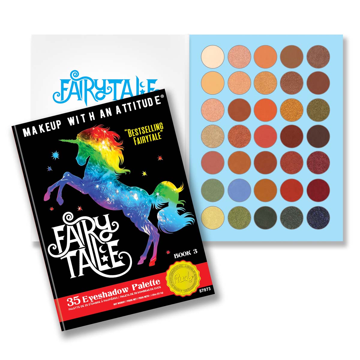 Paleta de sombras de ojos RUDE Fairy Tales 35 - Libro 3