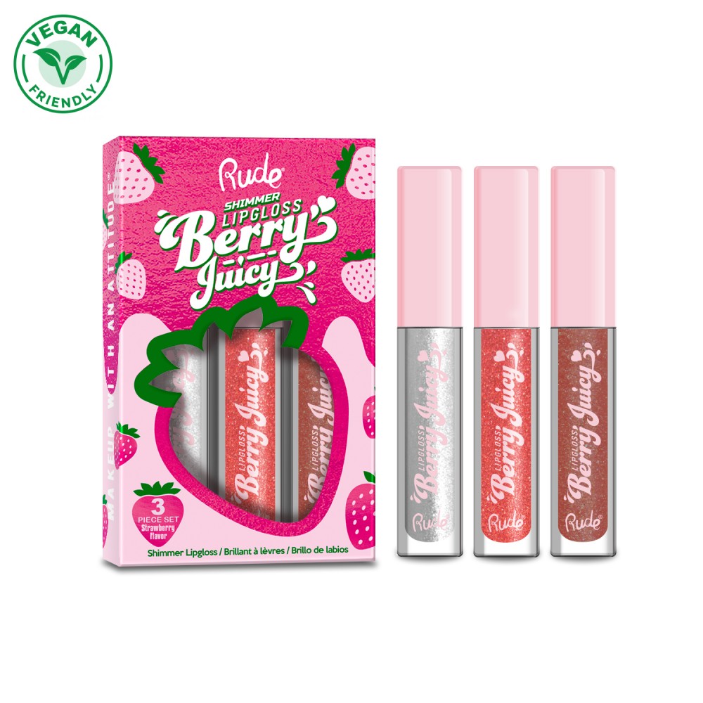 Juego de brillo de labios Berry Juicy de RUDE - Shimmer