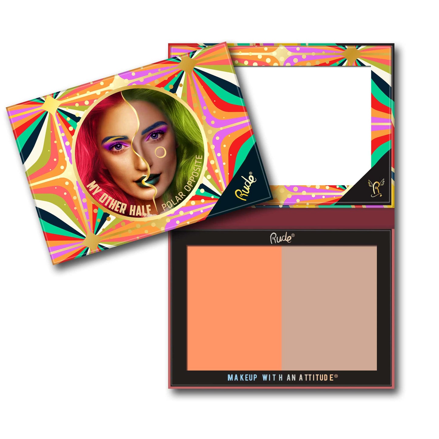 RUDE My Other Half Duo Shade Face Palette