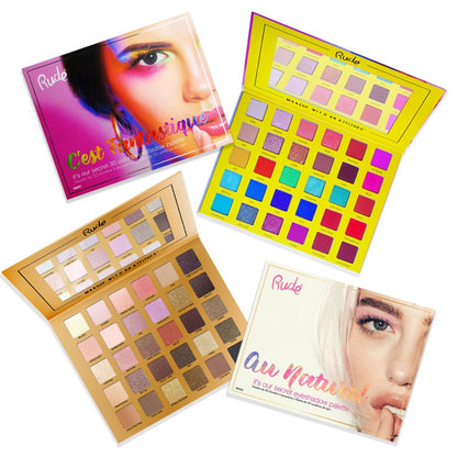 RUDE C'est Fantastique + Au Naturel Eyeshadow Palettes Bundle