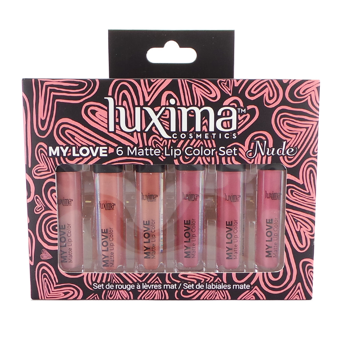 Juego de 6 colores de labios mate LUXIMA My Love - Desnudo