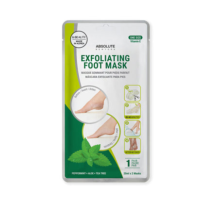 ABSOLUTE Exfoliating Foot Mask - Peppermint + Aloe + Tea Tree