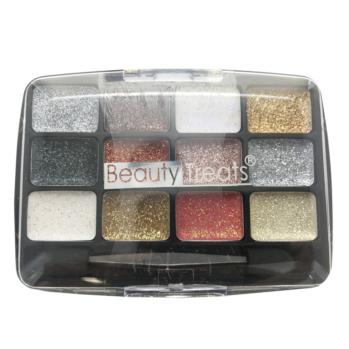 BEAUTY TREATS Paleta de purpurina de 12 colores