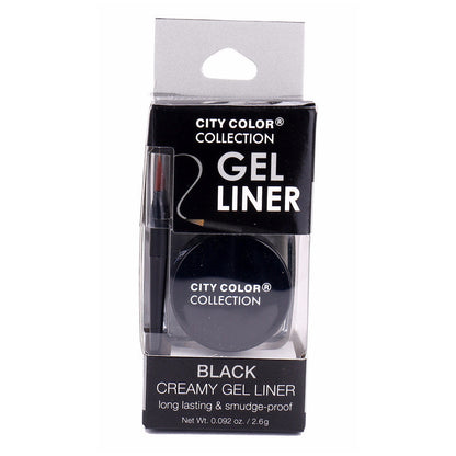 CITY COLOR Delineador en gel cremoso Negro