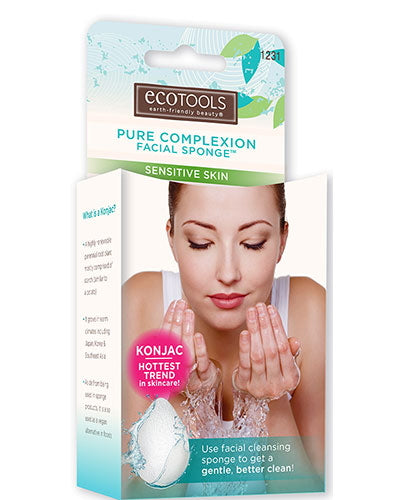 Esponja facial EcoTools Pure Complexion - Piel sensible - Blanca - Caja de 12 piezas