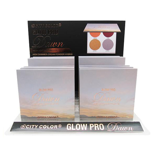 CITY COLOR Glow Pro Dawn Juego de paleta de iluminadores, 12 piezas