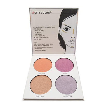 Paleta de iluminadores CITY COLOR Glow Pro Dawn