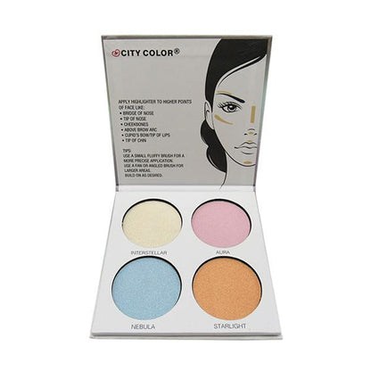 Paleta de iluminadores iridiscentes estelares Glow Pro CITY COLOR