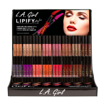 LA GIRL Lipify Stylo Juego de exhibición de lápiz labial, 144 piezas