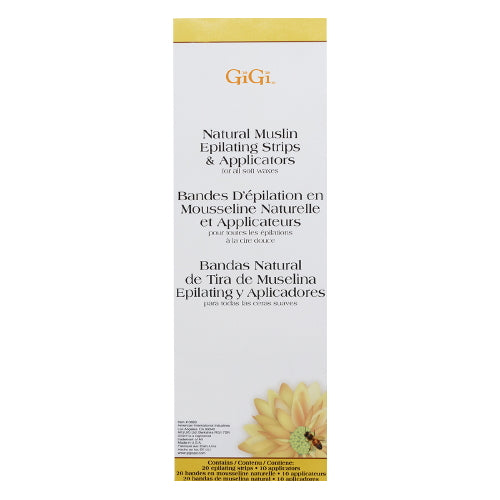 GIGI Natural Muslin Epilating Strips & Applicators - GG0680