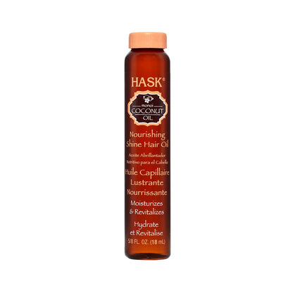 HASK Monoi Aceite de coco Aceite nutritivo BRILLO, 0.62 oz