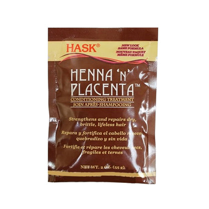 HASK Henna N Placenta Tratamiento acondicionador, 2 oz