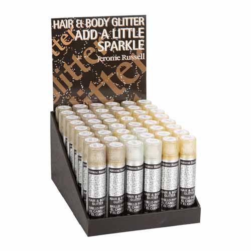 JEROME RUSSELL Tempr'y Hair & Body Glitter Spray Display Set - 48 Pieces