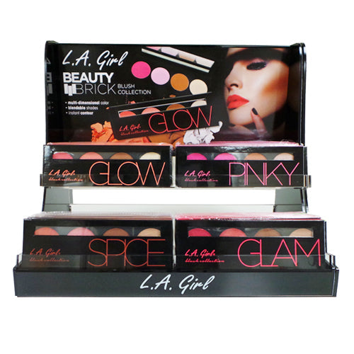 L.A. GIRL Beauty Brick Blush Collection Display Set - 48 Pieces