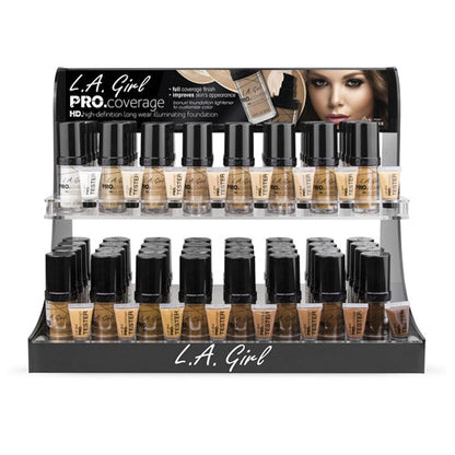 L.A. Girl Pro Coverage Illuminating Foundation Display Set - 144 Pieces