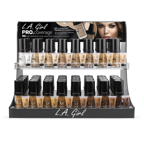 L.A. Girl Pro Coverage Illuminating Foundation Display Set - 144 Pieces