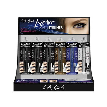 LA GIRL Line Art Matte Eyeliner Display Set 72 Piezas