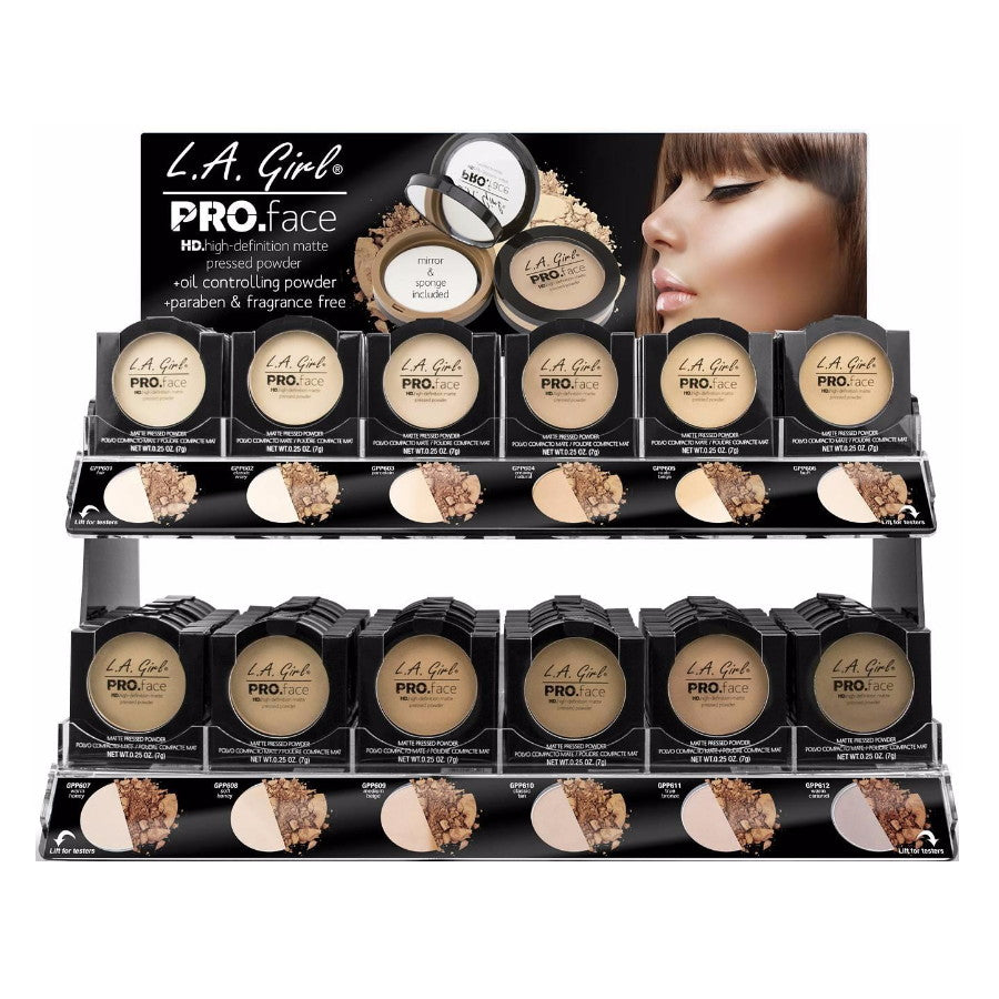 LA Girl HD Pro Set Display Polvos Faciales 144 Piezas