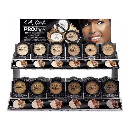 L.A. Girl HD Pro Face Powder Ethnic Display Set 144 Pieces