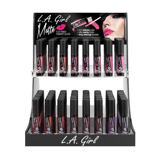 L.A. GIRL Matte Pigment Gloss Display Set 192 Pieces