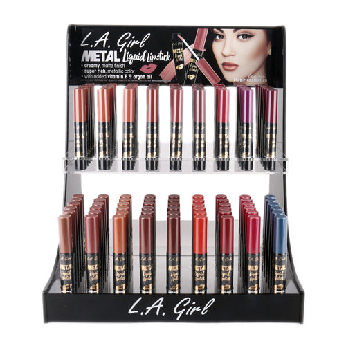 LA GIRL Set Display Labial Líquido Metal 216 Piezas