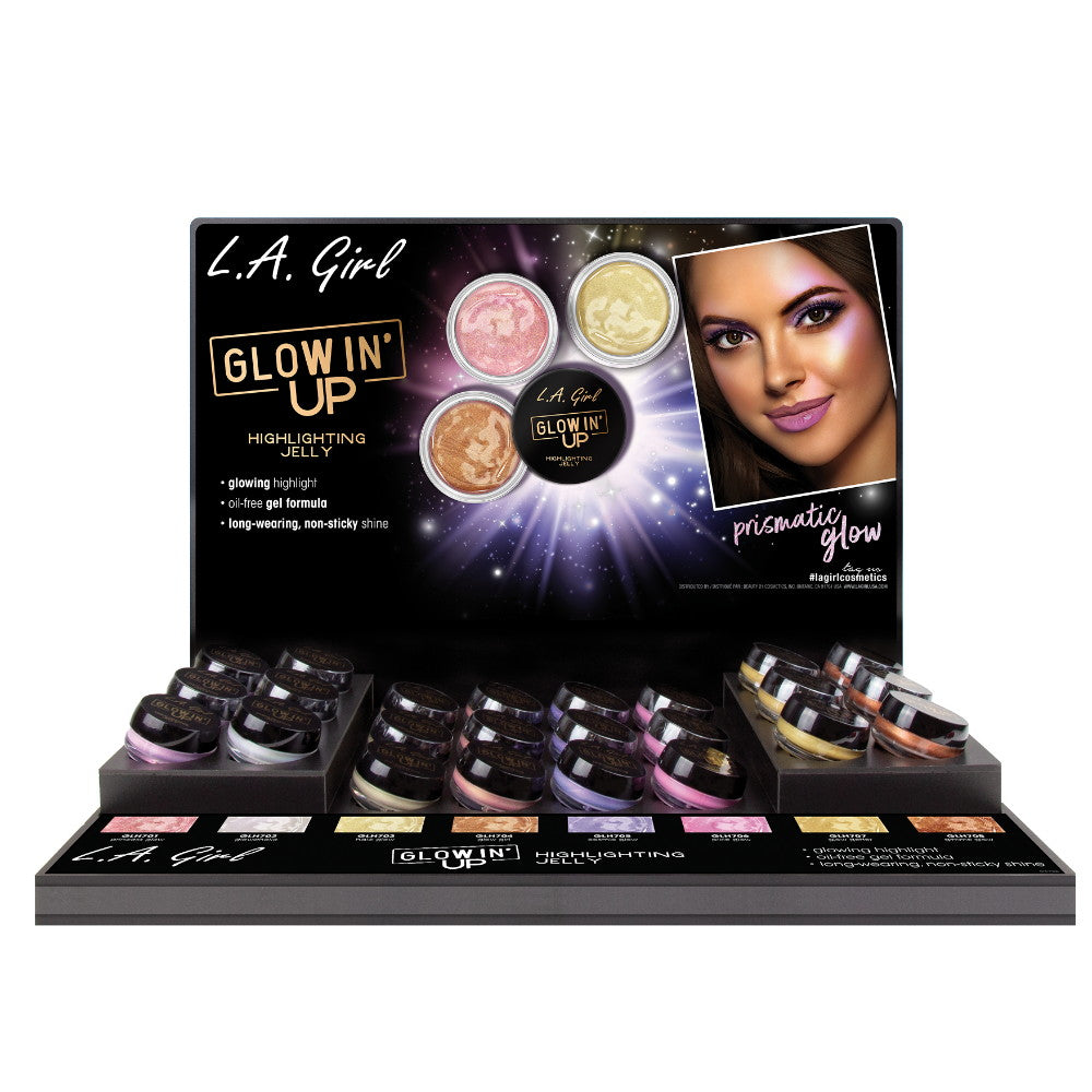 LA GIRL Glowin' Up Highlighting Jelly Display Set, 24 piezas