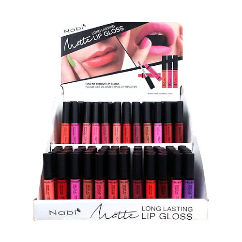 Nabi Cosmetics Set Display Brillo de Labios Mate 144 piezas