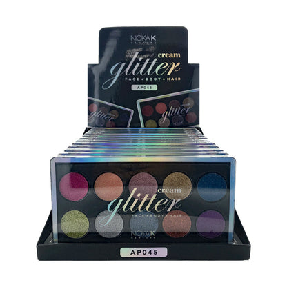 Juego NICKA K Glitter Crema AP045 - 12 PIEZAS