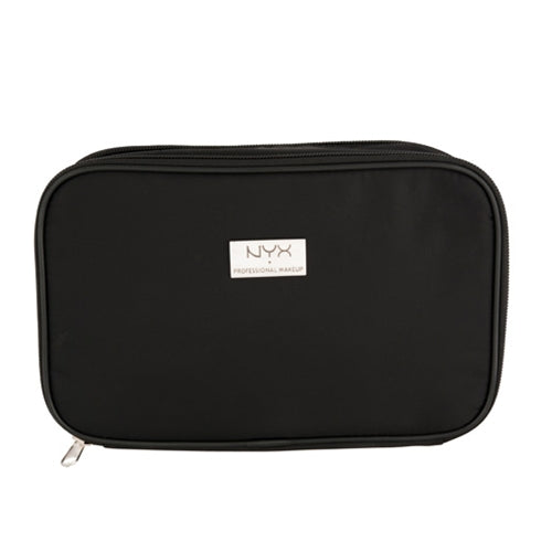 Neceser de maquillaje rectangular grande con cremallera en negro NYX - Negro