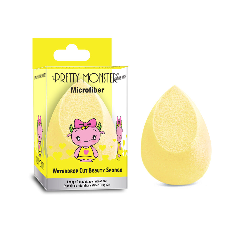 PRETTY MONSTER Esponja de belleza con corte de gota de agua de microfibra 