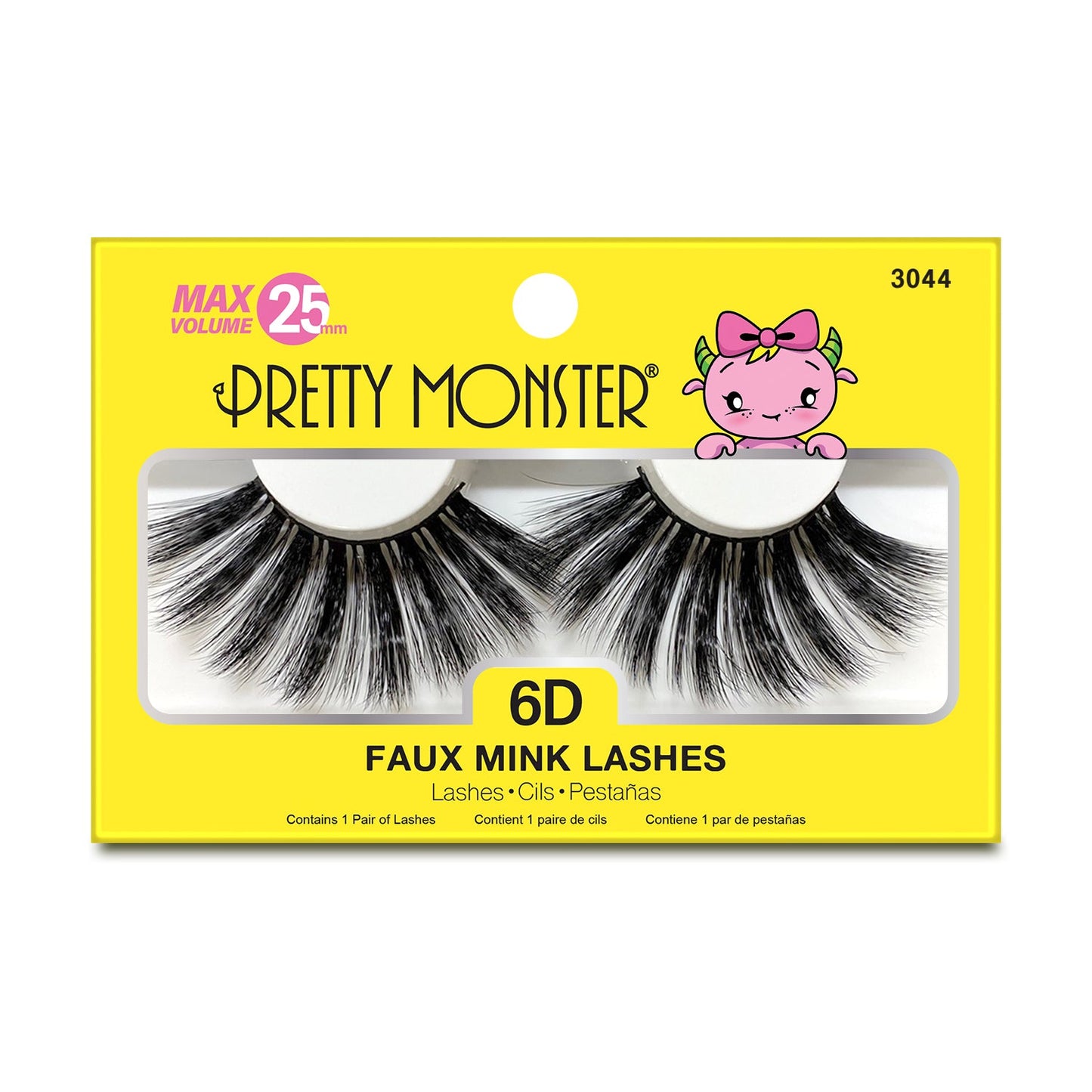 Pestañas de visón sintético PRETTY MONSTER Max Volumen 6D 