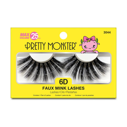 Pestañas de visón sintético PRETTY MONSTER Max Volumen 6D 