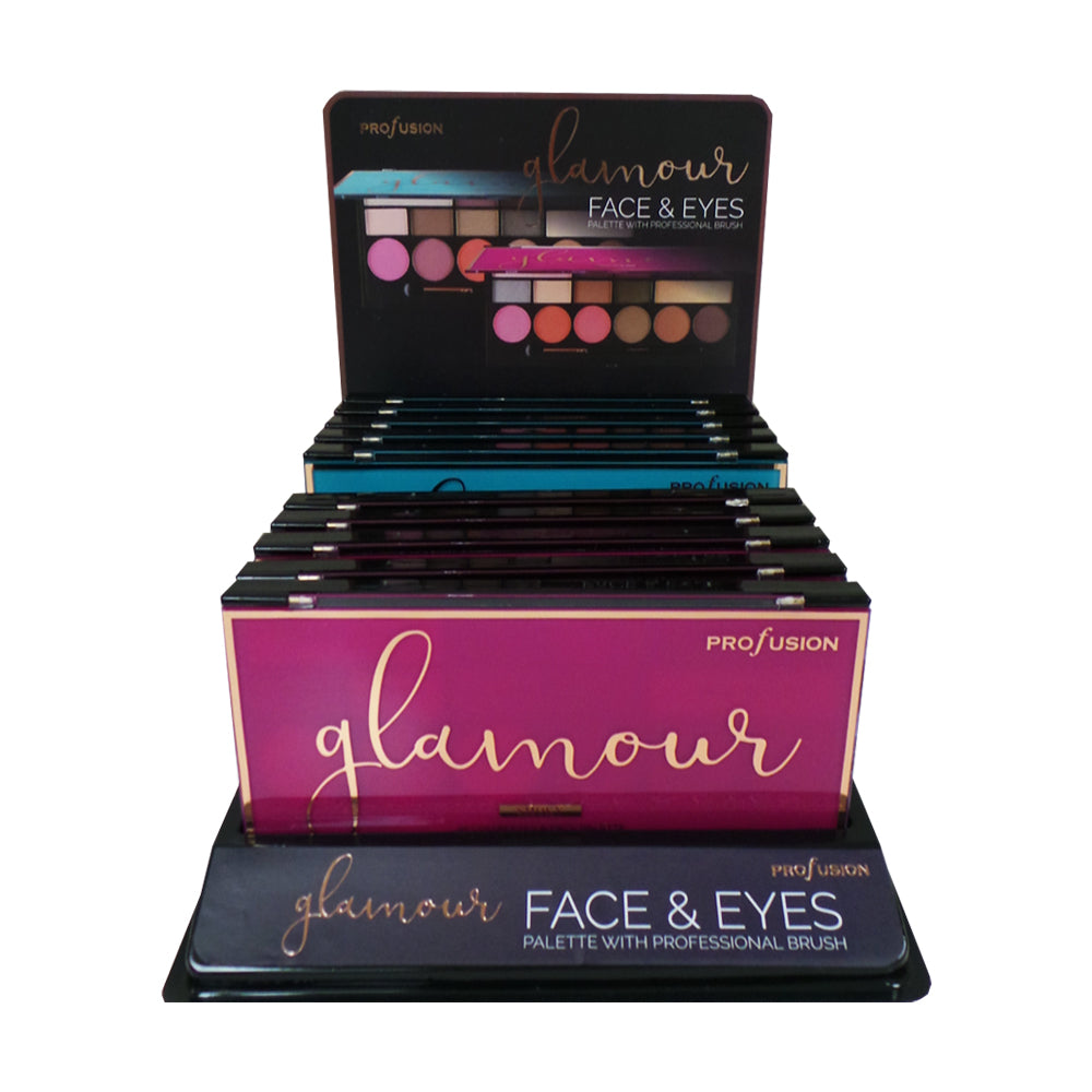 PROFUSION Glamour Juego de paleta de 16 colores para rostro y ojos, 10 piezas