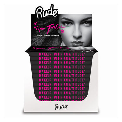 RUDE In Your Face 3-in-1 Palette Paper Display Set, 12 Pieces