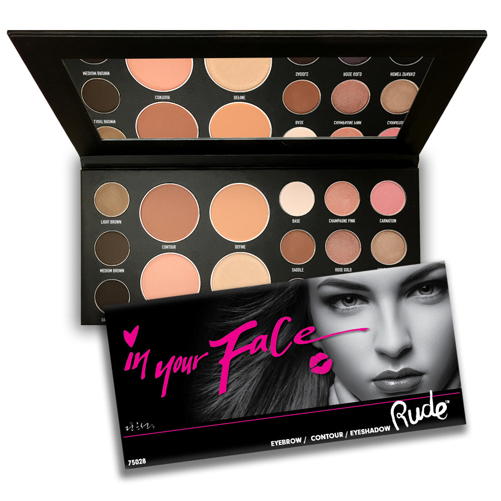 RUDE In Your Face Paleta 3 en 1