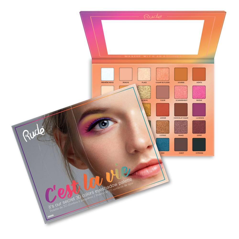 RUDE C'est La Vie - Paleta de 30 Sombras de Ojos