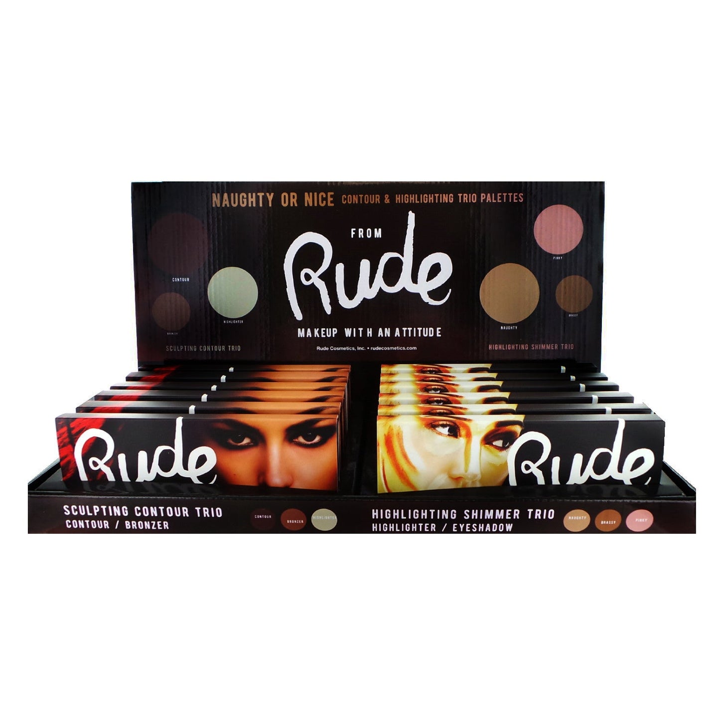 RUDE Contour & Highlighting Trio Display Set, 12 Pieces