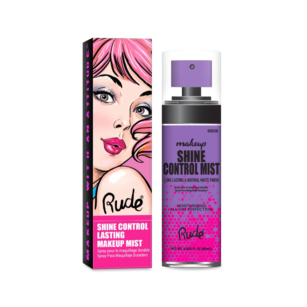 Bruma de maquillaje duradera RUDE Shine Control