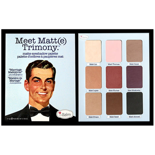 theBalm Meet Matt(e) Paleta de sombras de ojos Trimony - 9 tonos