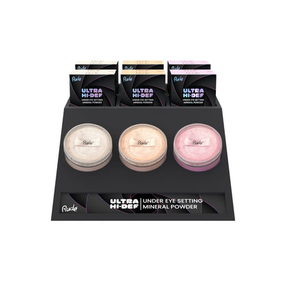 RUDE UHD Under Eye Setting Mineral Powder 36 Piece Display Set